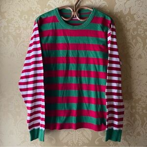 NWOT W’s Hanna Andersson Organic Cotton Christmas Holiday Striped Pajama Top